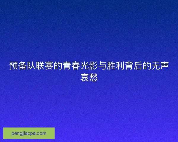 预备队联赛的青春光影与胜利背后的无声哀愁 预备队联赛的青春光影与胜利背后的无声哀愁